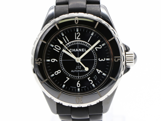 【 シャネル CHANEL 】 腕時計 J12 H0684 38mm セラミック/ラバー デイト 自動巻 38mm メンズ 新着 05003-0