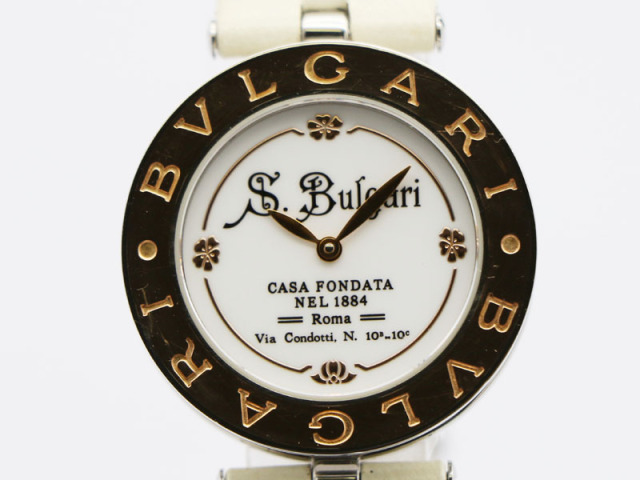 【 ブルガリ BVLGARI 】 腕時計 BZ30SG ビーゼロワン 125周年限定 K18PG/SS/革 クォーツ レディース 保・箱 新着 05019-0