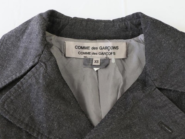 コムデギャルソン COMME des GARCONS 】 ジャケット サイズXS グレー 