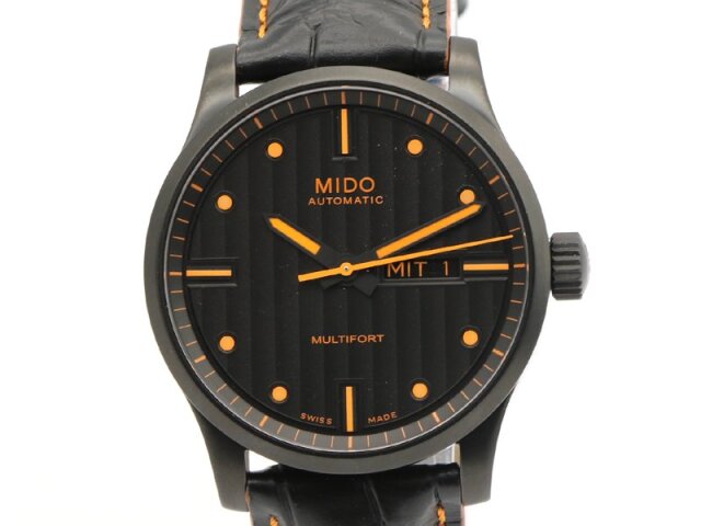 【 ミドー MIDO 】 腕時計 M005.430.36.051.80 マルチフォート 未使用 SS/革 オートマ 裏スケ デイデイト メンズ 保 箱 新着 70165-2