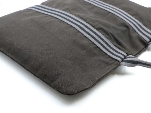 〇新着 値下げ 送料無料【HERMES エルメス】フールトゥ ポルトドキュマン ブリーフケース ビジネスバッグ キャンバス ブラック×グレー メンズ 3224-0