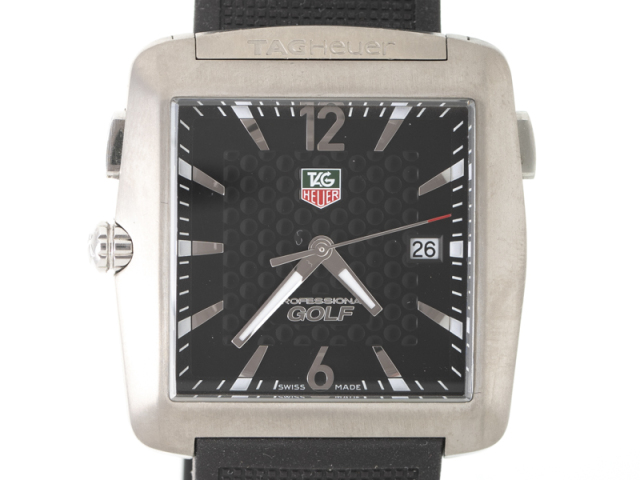 新着 Heuer タグホイヤー Wae1111 0 ゴルフウォッチ タイガーウッズエディション Ss ラバー クォーツ デイト 5198 0