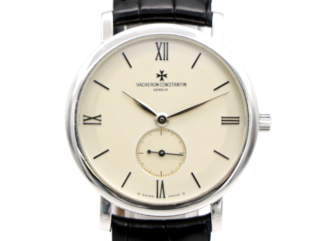 【 ヴァシュロンコンスタンタン VACHERON CONSTANTIN 】81160/000G-9062 パトリモニー K18WG/革 手巻き 裏スケ 手巻き メンズ 新着 70115-1