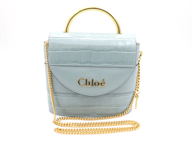 【 クロエ Chloe 】 スモール アビーロック ハンドバッグ チェーンショルダー 2way レザー レディース 70129-2