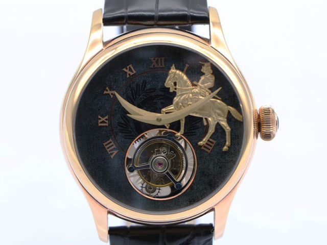 【 メモリジン MEMORIGIN 】 腕時計 伊達政宗 Tourbillon トゥールビヨン GP/革 手巻 限定100本 裏スケ メンズ 箱 新着 70144-1