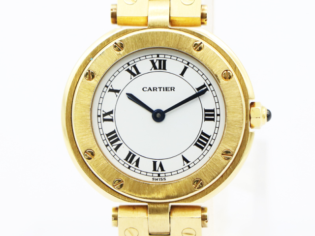 【 カルティエ Cartier 】 腕時計 8191 サントスロンド K18YG クォーツ レディース 箱 新着 70268-1