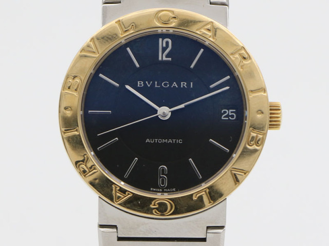 【 ブルガリ BVLGARI 】腕時計 BB33SGAUTO ブルガリブルガリ YG/SS 自動巻 デイト 黒文字盤 メンズ 新着 70273-1