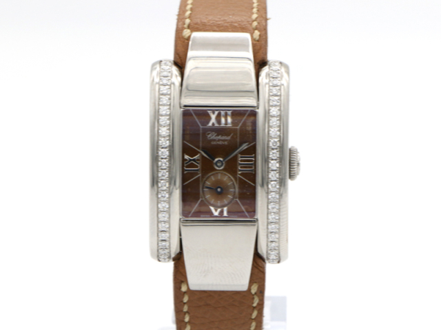 【 ショパール Chopard 】 41/8412 ラストラーダ ダイヤ SS/革 クォーツ レディース □新着 70359-5