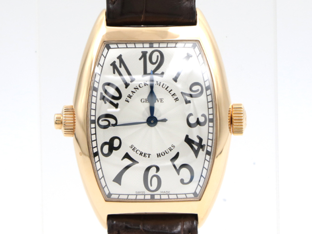 【 フランクミュラー FRANCK MULLER 】 腕時計 8880SEH トノーカーベックス シークレットアワーズ K18YG 革 自動巻 メンズ 70395-1