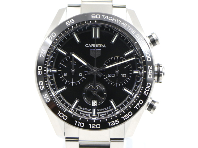 【 タグホイヤー TAG HEUER 】 CBN2A1B カレラ キャリバーホイヤー02 スポーツクロノ SS デイト 裏スケ 自動巻 メンズ 保 箱 70441-1