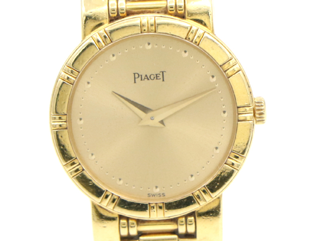 【 ピアジェ PIAGET 】腕時計 ダンサー 80563Ｋ81 K18YG 無垢 クォ―ツ ゴールド文字盤 23mm レディース 新着 76061-1