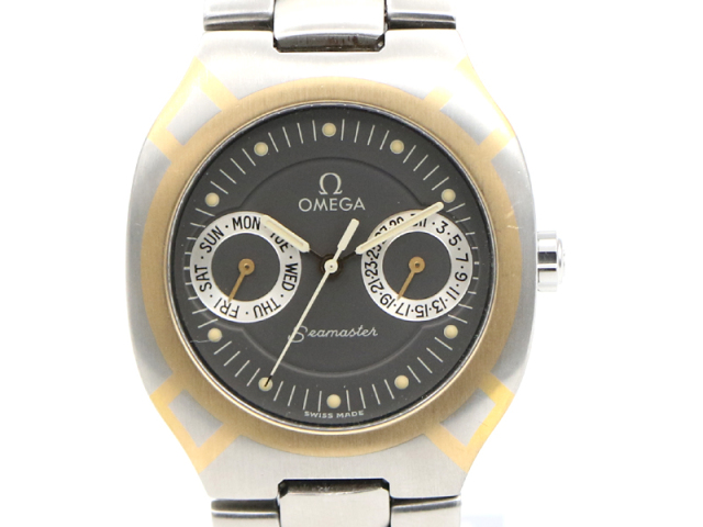 【 オメガ OMEGA 】 腕時計 シーマスター ポラリス デイデイト SS クォ―ツ ボーイズ 新着 76078-6