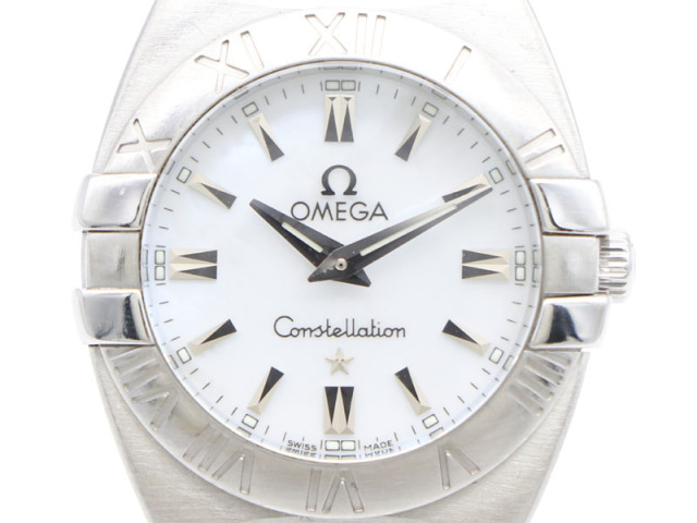 【 オメガ OMEGA 】 腕時計 1581.70 ダブルイーグル コンステレーション SS クォ―ツ シェル文字盤 レディース 新着 76089-2