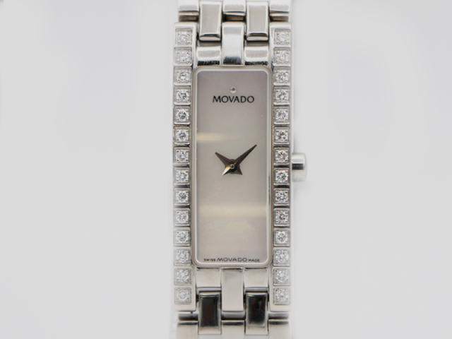 【 モバード MOVADO 】 腕時計 84 H5 1400 エスペランサ ダイヤベゼル SS クォーツ レディース □新着 76098-1