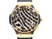 【 ウブロ HUBLOT 】 341.PX.7518 ビックバン ゼブラゴールド 限定250本 K18PG/ラバー クロノ 自動巻 メンズ 箱 保 □新着 00215-0