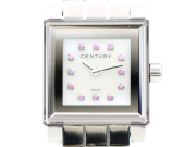 【 センチュリー CENTURY 】 腕時計 タイムジェム ピンクダイヤ インデックス12P スクエア SS クォーツ レディ－ス  箱 保 □新着 00272-0