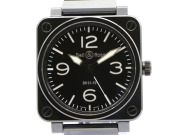 【 ベル＆ロス Bell＆Ross 】 腕時計 BR01-92BC-AL アビエーション ブラックセラミック SS 自動巻 保 箱 メンズ 新着 70227-1