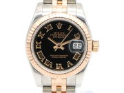 【 ロレックス ROLEX 】 腕時計 179171 デイトジャスト ランダム番 ルーレット K18PG/SS 自動巻 保 レディース 00504-1