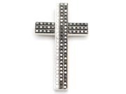 【 ポンテヴェキオ PONTE VECCHIO 】 K18WG ペンダントトップ クロス ブラックダイヤ 2.1ct ダイヤ 0.61ct 18.3g 男女兼用 〇新着 00676-0