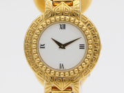 【 ベルサーチ VERSACE 】 腕時計 7008002 ヴェルサーチ メデューサコインウォッチ 31mm GP クォーツ ボーイズ 新着 01059-0