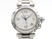【 カルティエ Cartier 】 腕時計 W31029M7 メリディアンGMT SS デイト 自動巻 ボーイズ 新着 03393-0