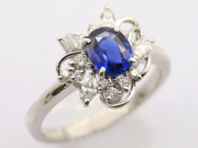 【 プラチナ PT900 】 指輪 リング サファイア0.912ct ダイヤモンド0.42ct 5.0g 13号 レディース ☆新着 ソーティング 01915-0