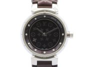 【 ルイヴィトン LOUIS VUITTON 】腕時計 Q12Ｍ30 タンブール ディスクディアモンPM アマラント SS/革 レディース 保・箱 □新着 70048-3