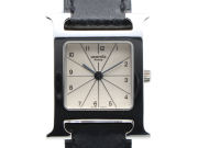 【 エルメス HERMES 】 腕時計 Hウォッチ HH1.210 □E刻 ホワイト文字盤 クォーツ SS/革 レディース 新着 70384-2