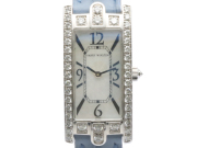 【 ハリーウィンストン HARRY WINSTON 】腕時計 330LQW アベニューCミニ K18WG/革 ダイヤベゼル クォ―ツ レディース 箱・保 □新着 70101-1