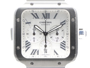 【 カルティエ CARTIER 】腕時計 WSSA0017 サントスXL クロノグラフ デイト SS/ラバー 自動巻 メンズ 新着 70089-1