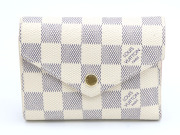 【 ルイヴィトン LOUIS VUITTON 】 N64022 ポルトフォイユ・ヴィクトリーヌ ダミエ レディース 三つ折り財布 新着 70060-1 中古品 送料無料