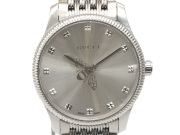 【 グッチ GUCCI 】 腕時計 126.5 YA1265019 Ｇタイムレス ビー SS クォーツ シルバー文字盤 レディース 保・箱 新着 70069-1