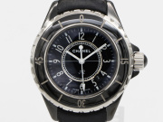 【 シャネル CHANEL 】 腕時計 J12 H0680 セラミック カーフ クォーツ レディース 新着 70360-6