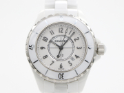 【 シャネル CHANEL 】腕時計 J12 H2000 ホワイトセラミック クォーツ デイト レディース 新着 76023-1
