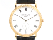 【 パテックフィリップ PATEK PHILIPPE 】 腕時計 5119R-001 カラトラバ K18ピンクゴールド/革 裏スケ 手巻き メンズ 新着 76032-1