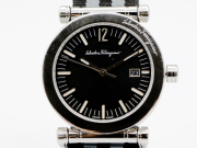 【 フェラガモ Salvatore Ferragamo 】 腕時計 F50LBQ SS/ナイロンベルト クォーツ デイト メンズ 新着 76080-6
