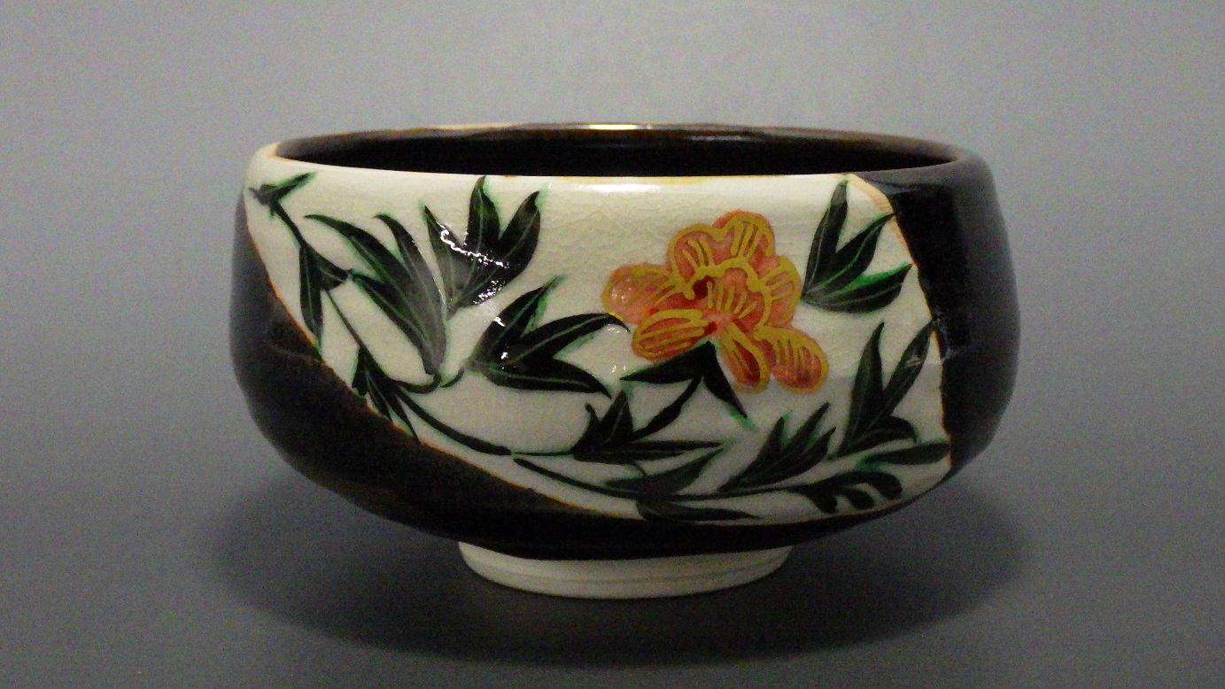 松平雪生（石川天目釉抹茶茶碗）