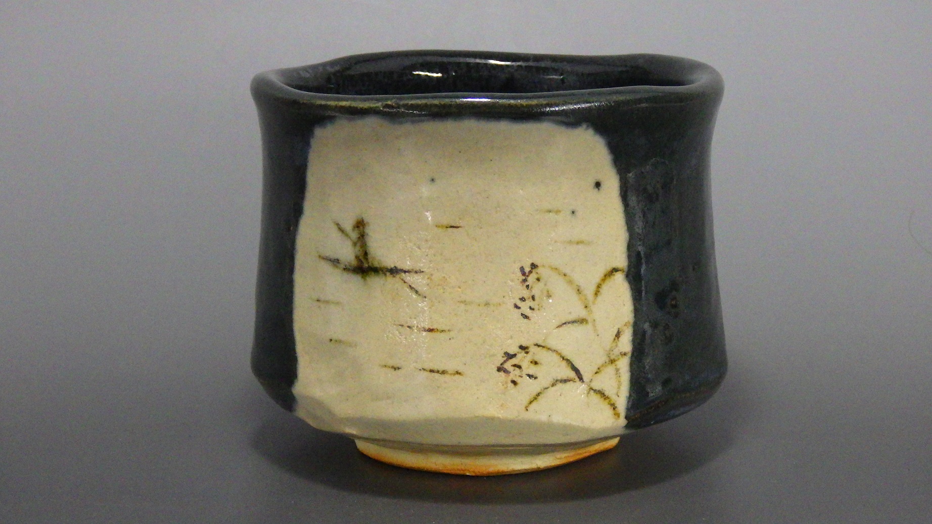 小池斎（黒織部抹茶茶碗）