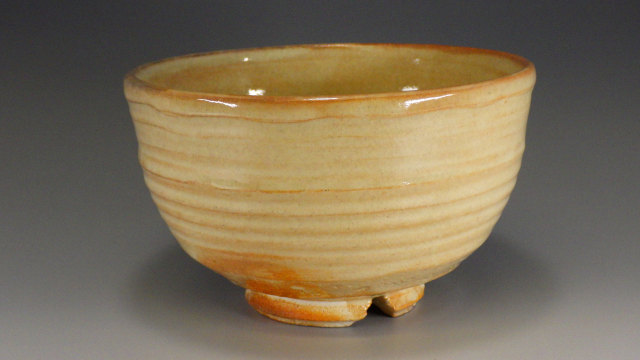 抹茶茶碗 茶碗 茶器 茶道具 萩焼 銘あり 松古窯 中村松堂（護国山