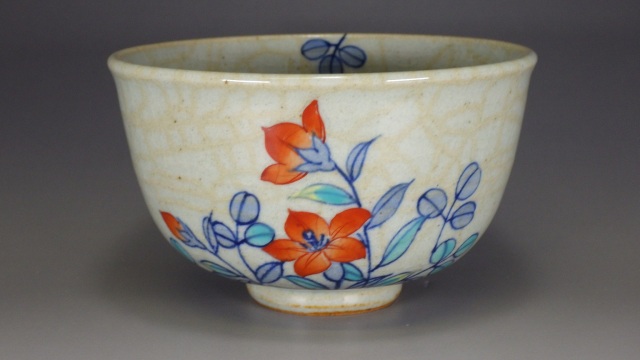 伊万里焼　貫入抹茶碗　松竹梅 伊万里焼 貫入抹茶碗 松竹梅
