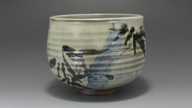 清水政次（竹絵抹茶茶碗）