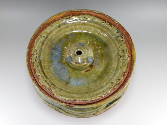 室井香悦（信楽焼灰釉水指）