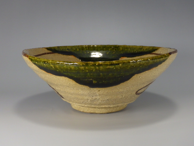 松本鐵山（瀬戸焼織部抹茶茶碗）