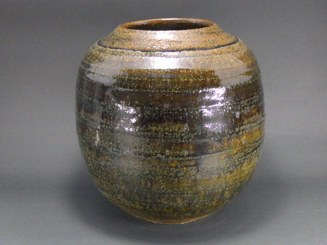 加藤嵩（瀬戸焼青彩釉壺）