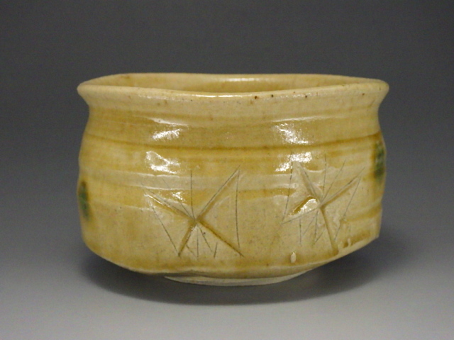 加藤委作品　抹茶茶碗 〇【茶器/茶道具 抹茶茶碗】 月に波 加藤郷山作 – 今屋静香園