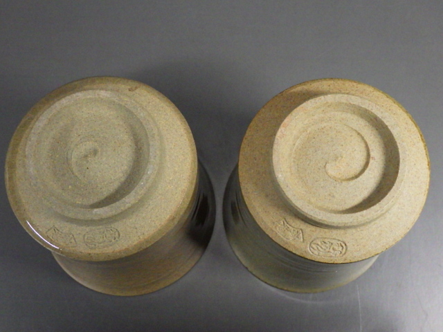 故森香泉（虫明焼色絵夫婦湯飲組）