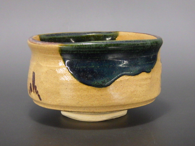 高質で安価 野田東山（美濃焼鳴海織部抹茶茶碗） 工芸品