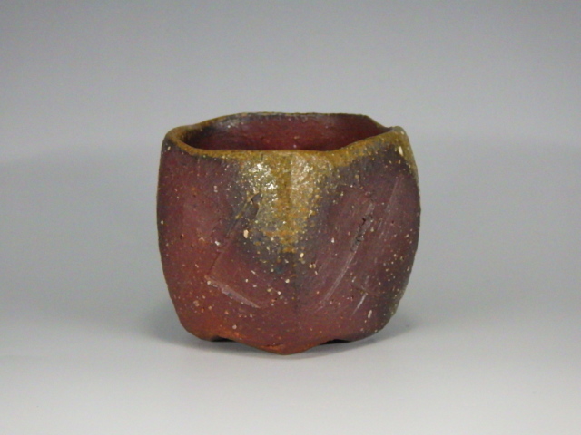 池田浄治（備前窯変五角ぐい飲み）