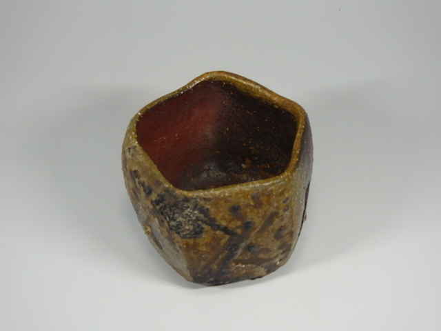 池田浄治（備前窯変五角ぐい飲み）