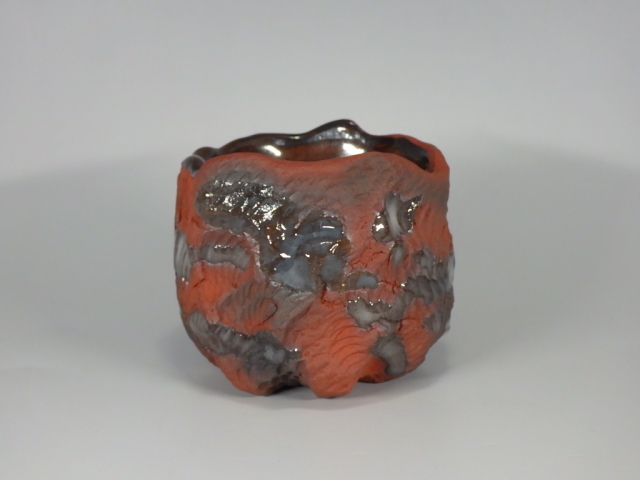 西端正（丹波焼灰釉鎬湯飲み）